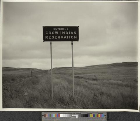 Entering Crow Indian Reservation, from Reservation Signs Series, Montana (recto) show page link