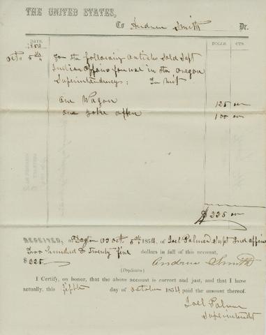 Abstract C: Joel Palmer [f1], 1854: 4th quarter [3] show page link