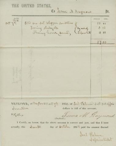 Abstract C: Joel Palmer [f1], 1854: 4th quarter [5] show page link