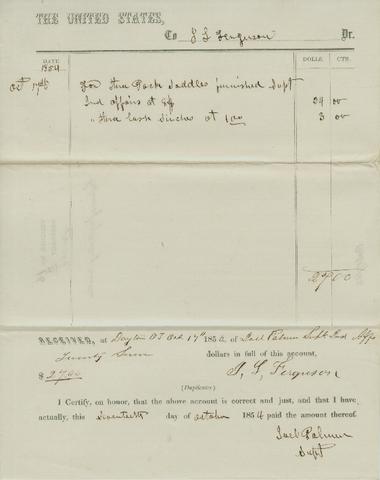 Abstract C: Joel Palmer [f1], 1854: 4th quarter [17] show page link