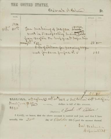 Abstract C: Joel Palmer [f1], 1854: 4th quarter [22] show page link