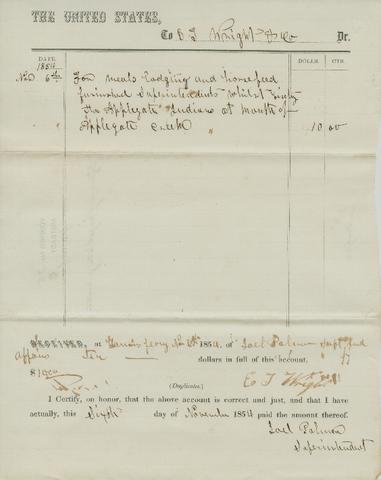 Abstract C: Joel Palmer [f1], 1854: 4th quarter [26] show page link