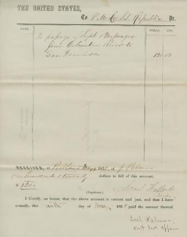 Abstract A: Joel Palmer [f1], 1855: 2nd quarter [13] show page link