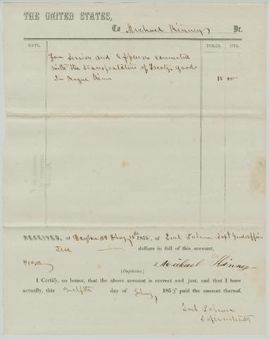 Abstract B: Joel Palmer [f1], 1855: 1st quarter [9] show page link