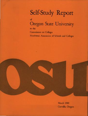 Self-Study Report of Oregon State University to the Commission on Colleges, Northwest Association of Schools and Colleges