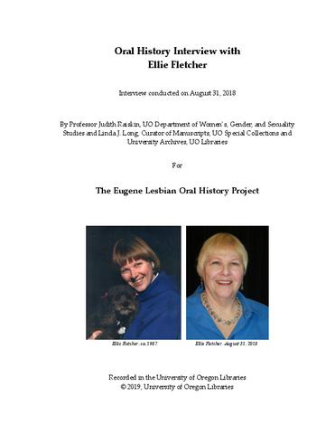 Oral History Interview with Ellie Fletcher: Transcript, Eugene Lesbian Oral History Project show page link