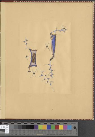 Twelve ivy leaf initials from a French Gothic manuscript [002] show page link