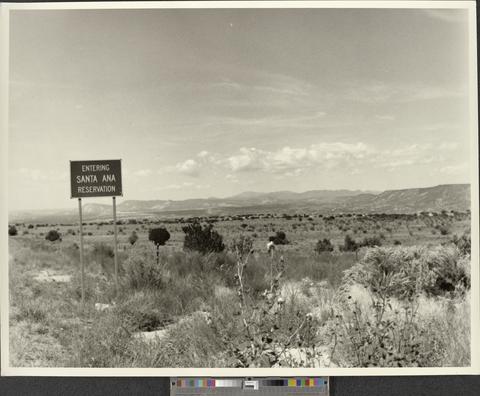 Entering Santa Ana Indian Reservation, from Reservation Signs series, New Mexico (recto) show page link