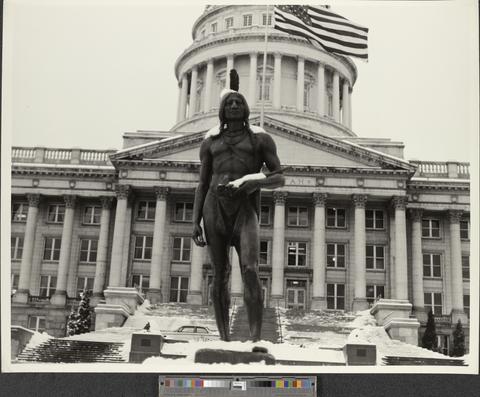 Chief Massasoit, Salt Lake City capital, Utah, Honor Them Savages (diptych) (recto) show page link
