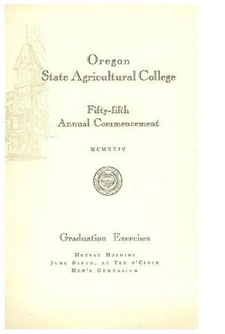Commencement Program, 1924