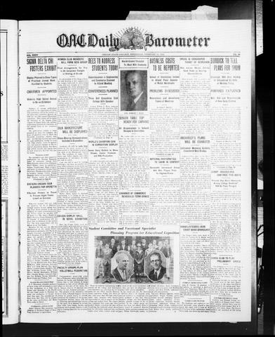 O.A.C. Daily Barometer, February 15, 1928