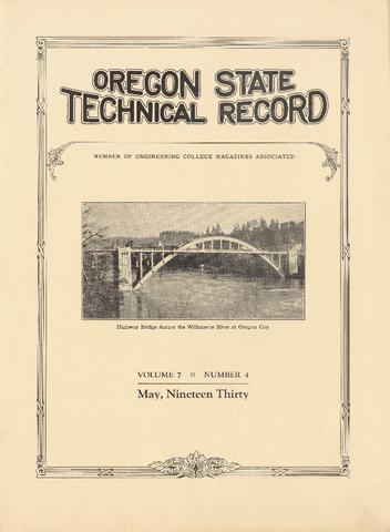 Oregon State Technical Record, May 1930