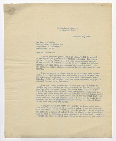 Correspondence, January 1926