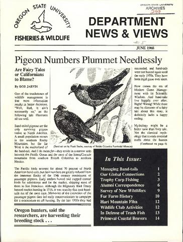 Department News & Views, June, 1988