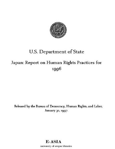 Japan: Report on Human Rights Practices for 1996