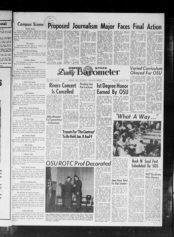 Oregon State Daily Barometer, January 9, 1969