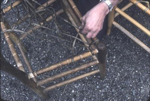 Thru 024, details of stages of weaving