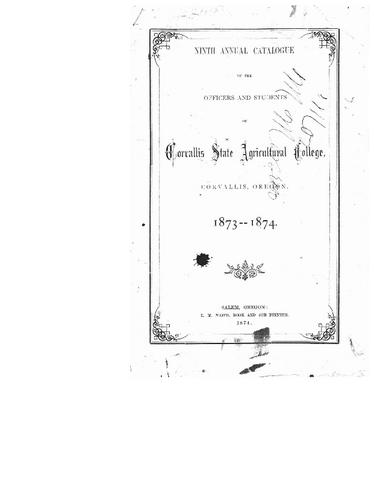 General Catalog, 1873-1874