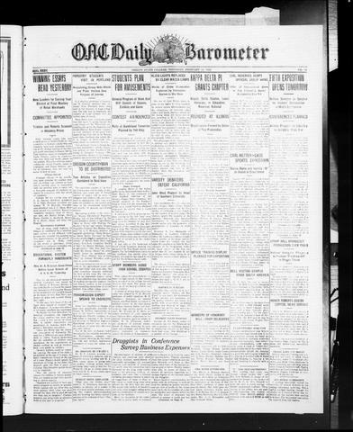 O.A.C. Daily Barometer, February 16, 1928