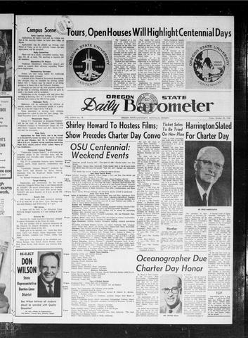 Oregon State Daily Barometer, October 25, 1968