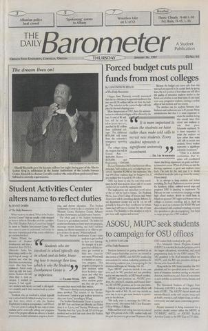 The Daily Barometer, January 16, 1997
