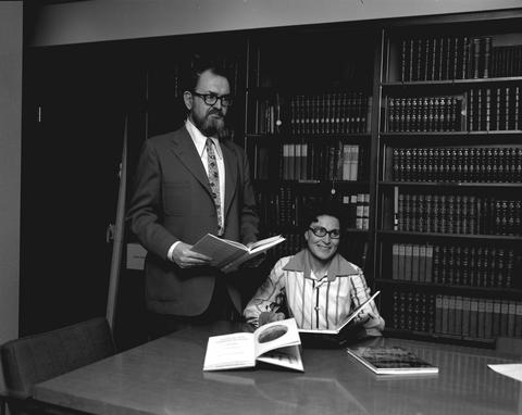 Stanley S. Swanson and Nancy R. Webber at the OSU Library