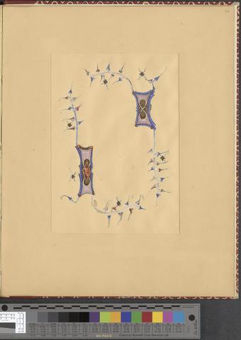 Twelve ivy leaf initials from a French Gothic manuscript [004]