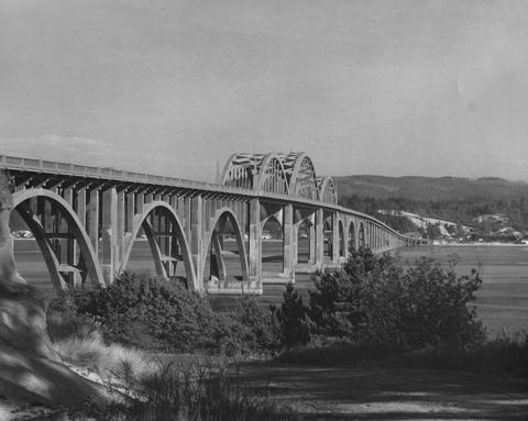 Alsea Bay Bridge at Waldport, Oregon