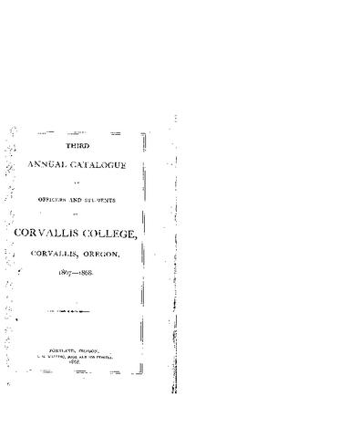 General Catalog, 1867-1868
