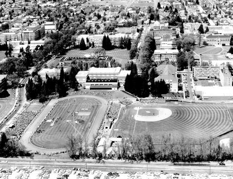 Bell Field and Goss Stadium at Coleman Field in 1967
