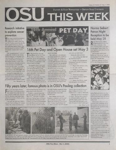 OSU This Week, May 1, 2003