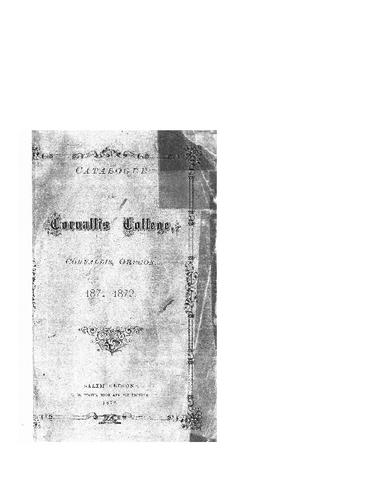 General Catalog, 1871-1872