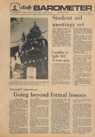 Daily Barometer, December 9, 1970