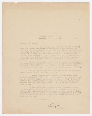 Correspondence, May 1911