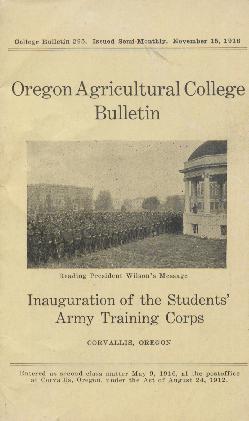 Inauguration of the Students’ Army Training Corps, November 15, 1918