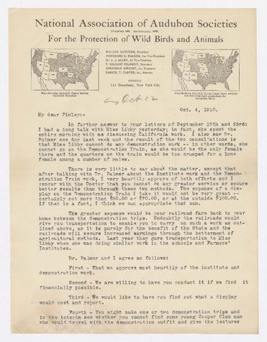 Correspondence, October 1910