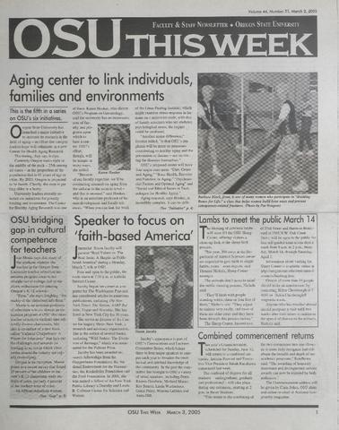 OSU This Week, March 3, 2005
