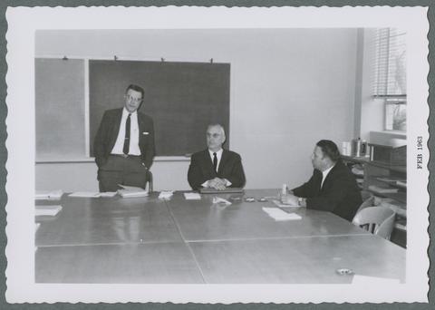 H. W. Schultz and meeting of Departments of Planning and Food Technology, February 1963
