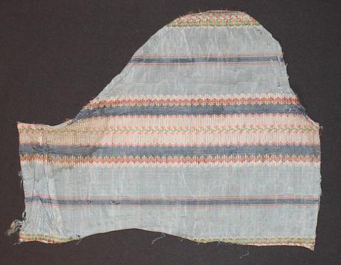 Textile Panel (part of sleeve) of light blue taffeta