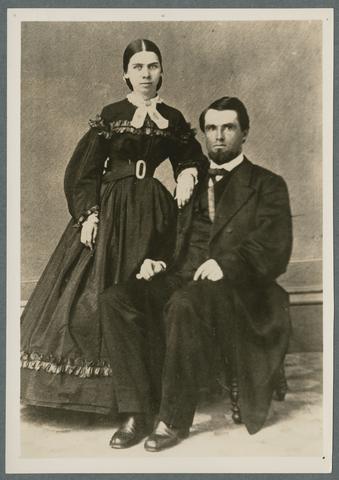 Sarah and W. A. Finley as bride and groom